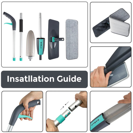 CasaDuzzle™ 360° Floor Mop and Broom