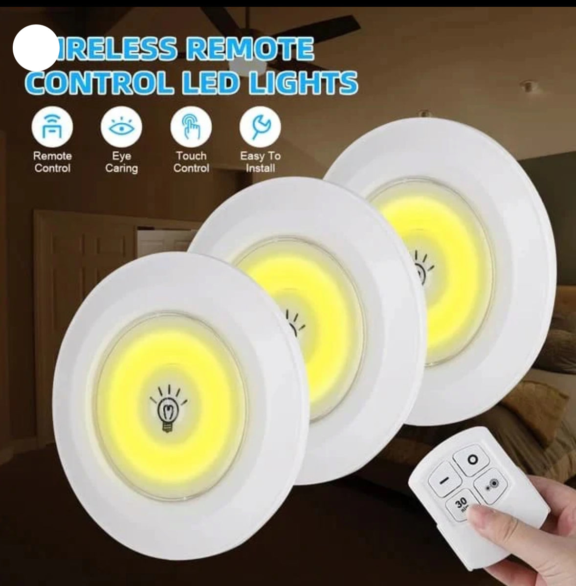 CasaDuzzle™ 3 LED Spots with Remote