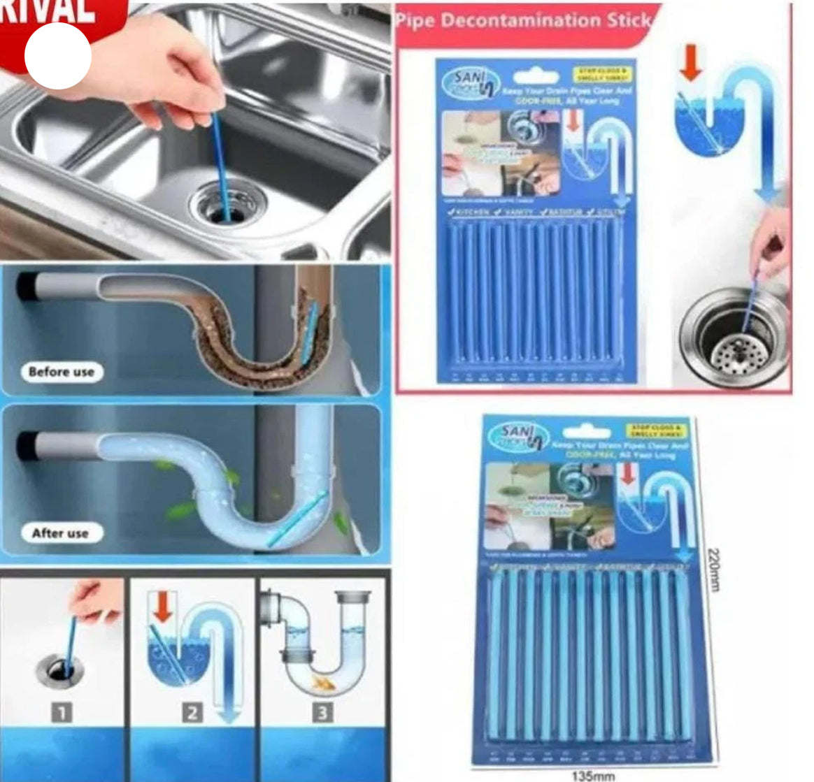 CasaDuzzle™ Pipe Decontamination Stick