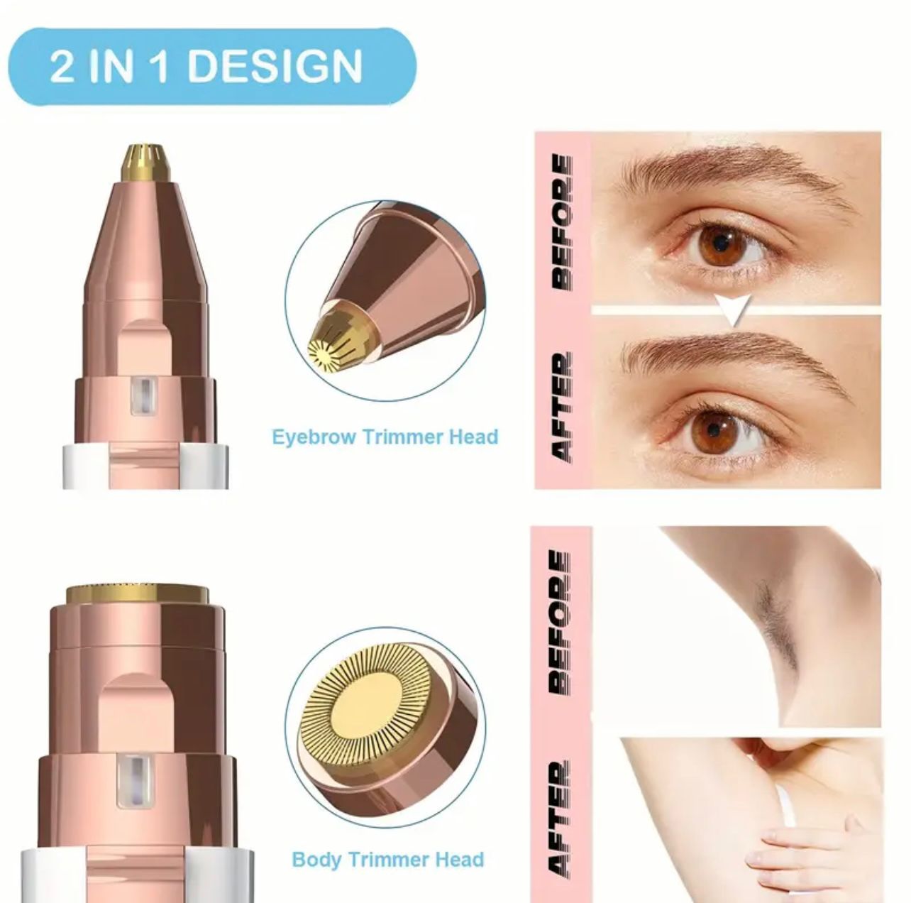 CasaDuzzle™ 2 in 1 Eyebrow Trimmer