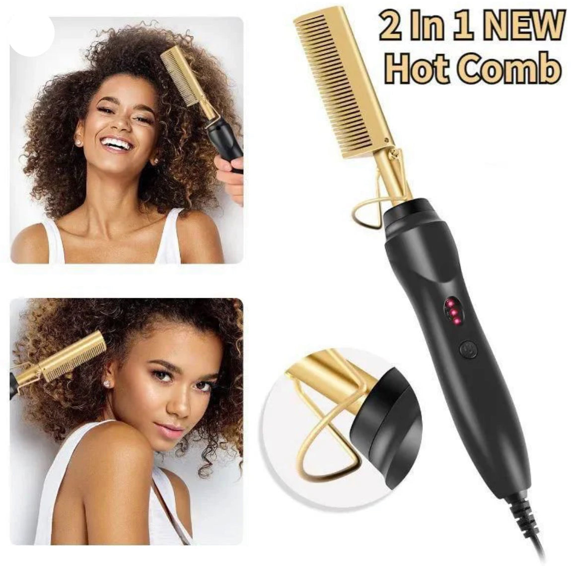 CasaDuzzle™ 2 in 1 Hot Comb