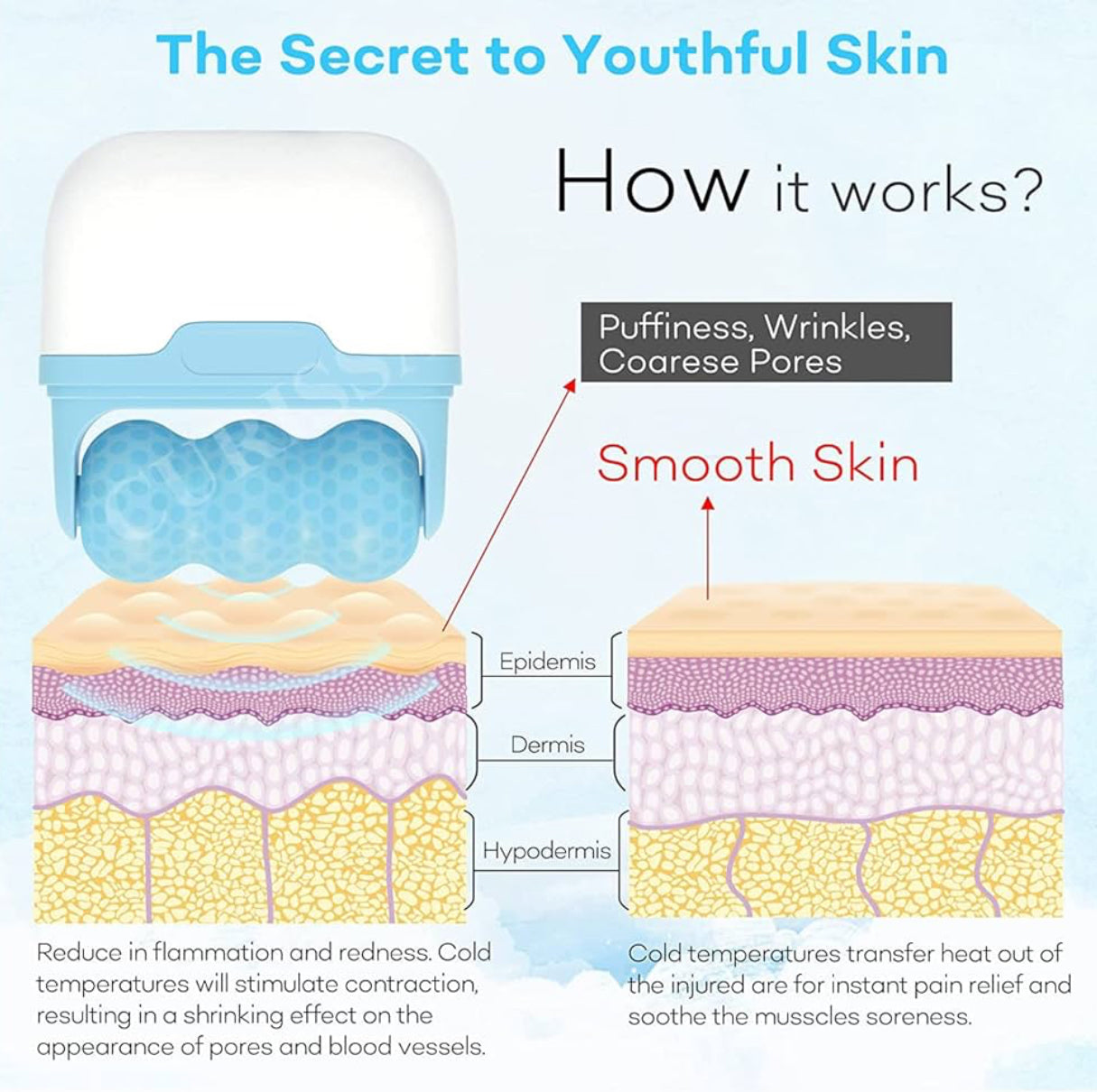 CasaDuzzle™ 2 in 1 Ice Roller Massager