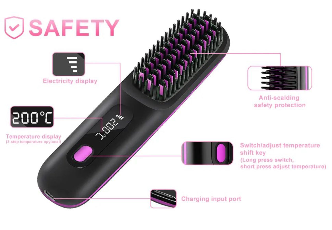 CasaDuzzle™ Potable Hair Straightener Brush