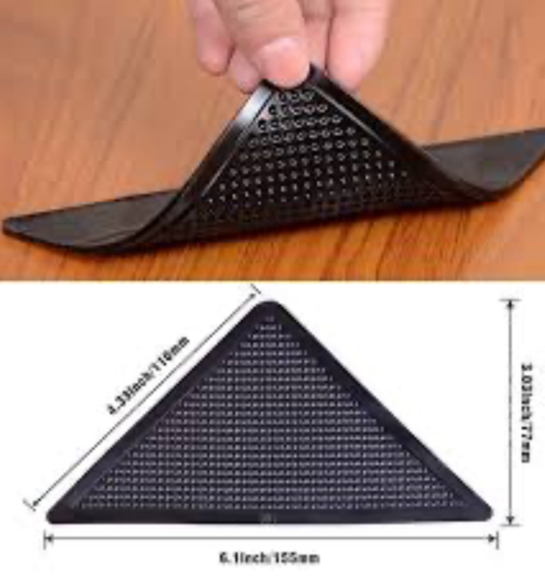 CasaDuzzle™ Silicon Edge Protector Pads for Carpets-Anti Slip 4pcs