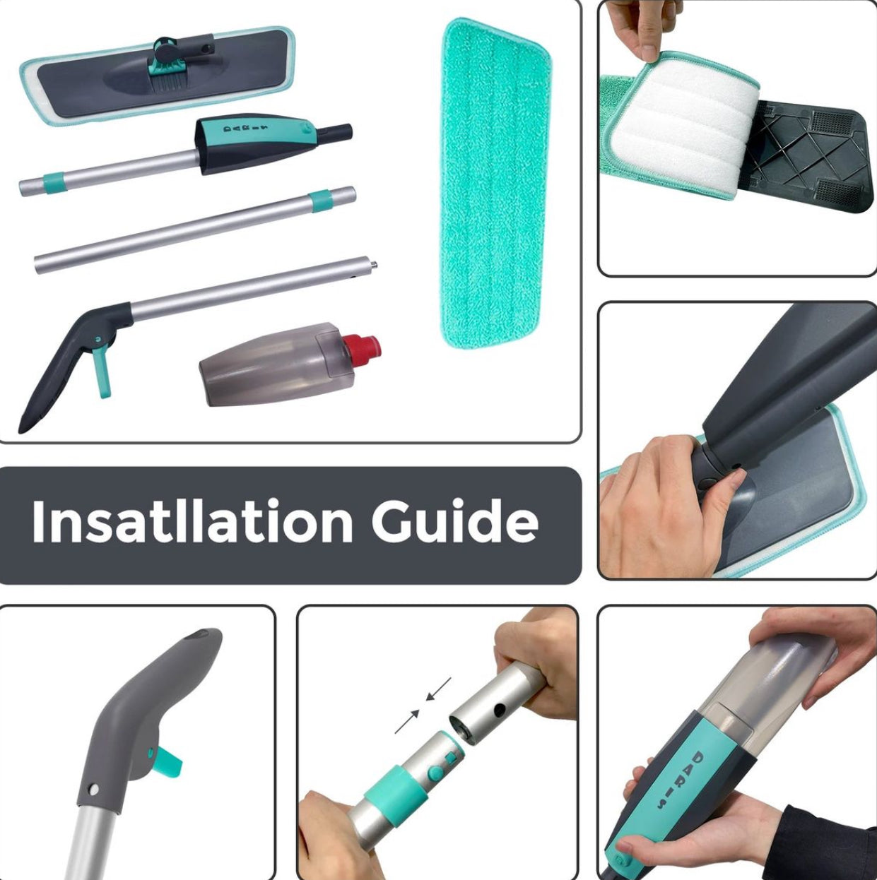 CasaDuzzle™ 360° Floor Mop and Broom