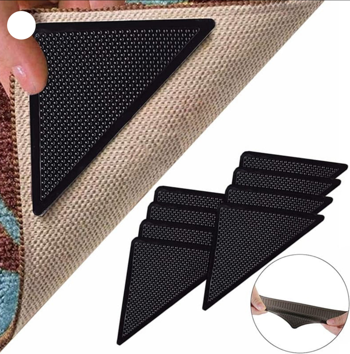 CasaDuzzle™ Silicon Edge Protector Pads for Carpets-Anti Slip 4pcs