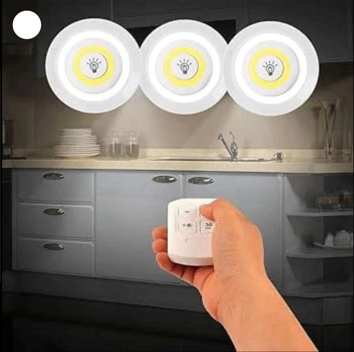 CasaDuzzle™ 3 LED Spots with Remote