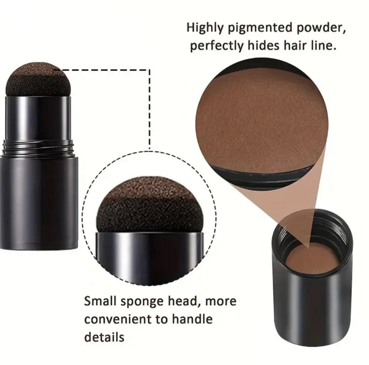 CasaDuzzle™ Hairline Powder – Brown & Black