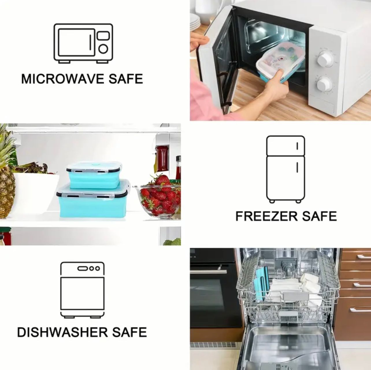 CasaDuzzle™ Foldable Silicon Pots (Square)