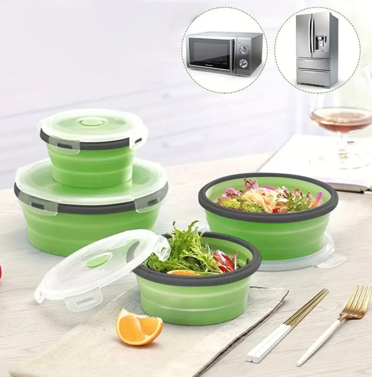 CasaDuzzle™ Foldable Silicon Pots (Round)